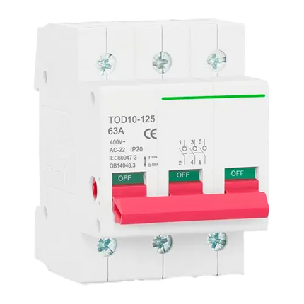 Magnetotermico 3P 400V 125A Tongou TOD10 - 125 - Tiensol