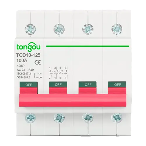 Magnetotermico 4P 400V 100A Tongou TOD10 - 125 - Tiensol