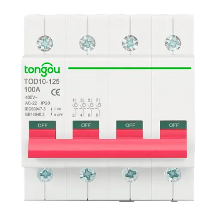 Magnetotermico 4P 400V 125A Tongou TOD10 - 125 - Tiensol