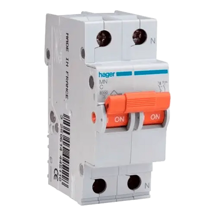 Magnetotérmico 1P+N 20 A Hager - Tiensol