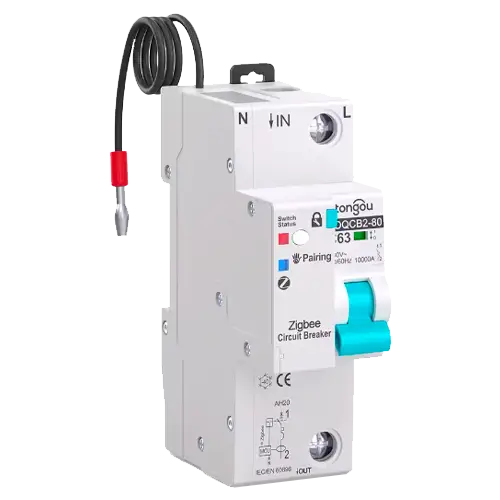 Magnetotérmico Inteligente Tongou 1P TOQCB2-80 1-63A Curva C Zigbee - Protecciones Eléctricas CA