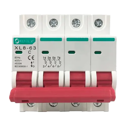 Magnetotérmico 4P 10 A 400 VAC - Tiensol
