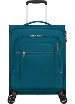 Maleta de Cabina American Tourister Crosstrack Spinner 55cm/ 55x40x20cm/ 4 Ruedas/ Marino y Naranja - Tiensol