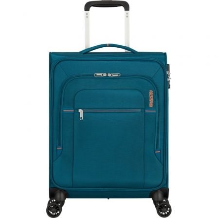 Maleta de Cabina American Tourister Crosstrack Spinner 55cm/ 55x40x20cm/ 4 Ruedas/ Marino y Naranja - Tiensol