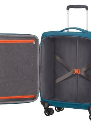 Maleta de Cabina American Tourister Crosstrack Spinner 55cm/ 55x40x20cm/ 4 Ruedas/ Marino y Naranja - Tiensol