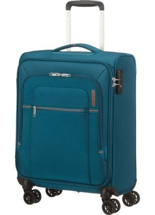 Maleta de Cabina American Tourister Crosstrack Spinner 55cm/ 55x40x20cm/ 4 Ruedas/ Marino y Naranja - Tiensol