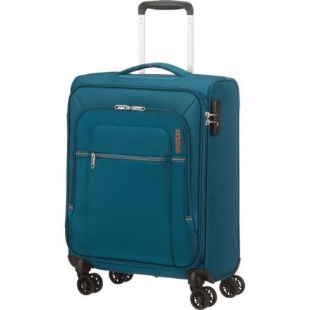 Maleta de Cabina American Tourister Crosstrack Spinner 55cm/ 55x40x20cm/ 4 Ruedas/ Marino y Naranja - Tiensol