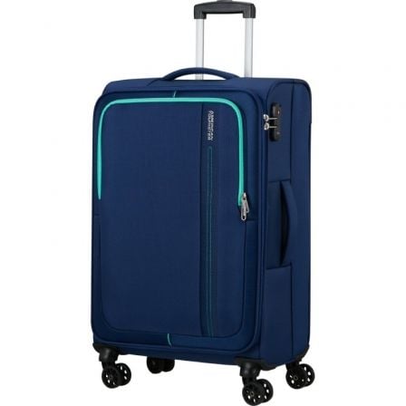 Maleta de Cabina American Tourister Sea Seeker Spinner 68cm/ 68x43x25cm/ 4 Ruedas/ Marino Combate - Tiensol