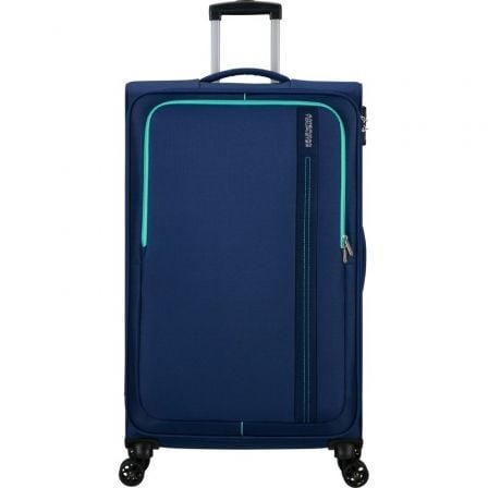 Maleta de Cabina American Tourister Sea Seeker Spinner 80cm/ 80x47.5x28.5cm/ 4 Ruedas/ Marino Combate - Tiensol