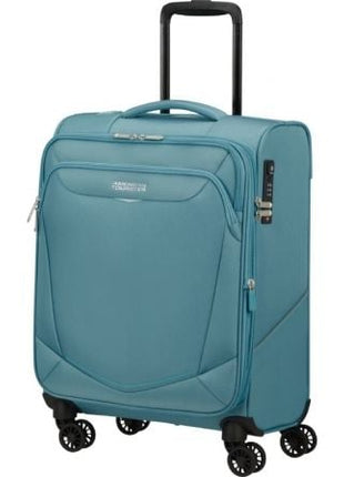 Maleta de Cabina American Tourister SummerRide Spinner 55cm/ 55x40x23cm/ 4 Ruedas/ Azul Brisa - Tiensol