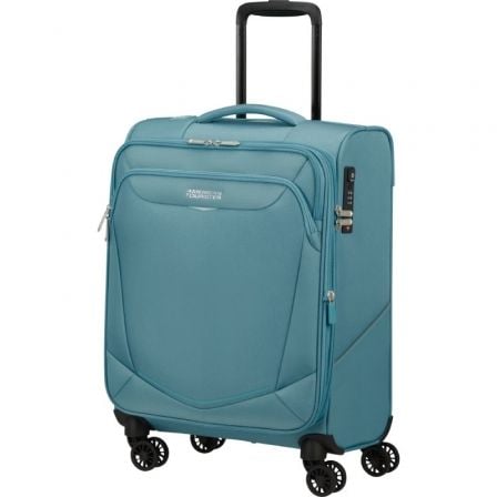 Maleta de Cabina American Tourister SummerRide Spinner 55cm/ 55x40x23cm/ 4 Ruedas/ Azul Brisa - Tiensol