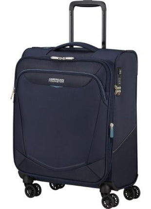 Maleta de Cabina American Tourister SummerRide Spinner 55cm/ 55x40x23cm/ 4 Ruedas/ Azul Marino - Tiensol