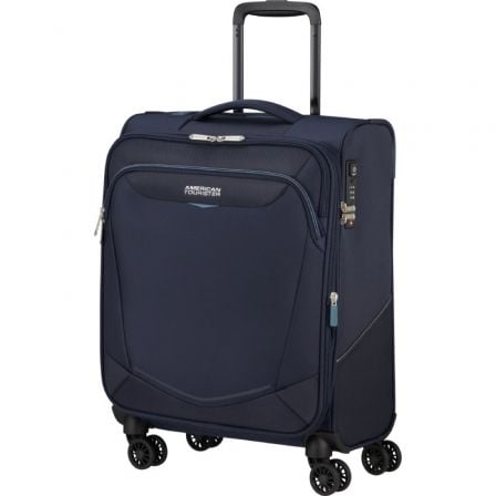 Maleta de Cabina American Tourister SummerRide Spinner 55cm/ 55x40x23cm/ 4 Ruedas/ Azul Marino - Tiensol