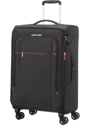 Maleta Mediana American Tourister Crosstrack Spinner Expansible 67cm/ 67.5x42x27.5cm/ 4 Ruedas/ Gris y Rojo - Tiensol