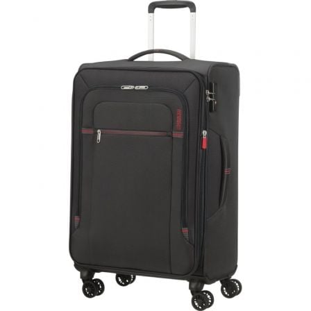 Maleta Mediana American Tourister Crosstrack Spinner Expansible 67cm/ 67.5x42x27.5cm/ 4 Ruedas/ Gris y Rojo - Tiensol