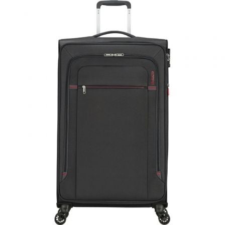 Maleta Mediana American Tourister Crosstrack Spinner Expansible 79cm/ 79x46.5x30.5cm/ 4 Ruedas/ Gris y Rojo - Tiensol