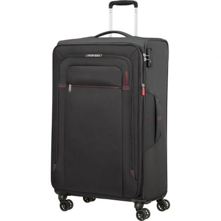 Maleta Mediana American Tourister Crosstrack Spinner Expansible 79cm/ 79x46.5x30.5cm/ 4 Ruedas/ Gris y Rojo - Tiensol