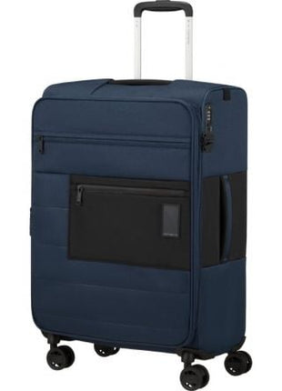 Maleta Mediana Samsonite Vaycay Spinner Expansible 66cm/ 66x43x30cm/ 4 Ruedas/ Azul Marino - Tiensol