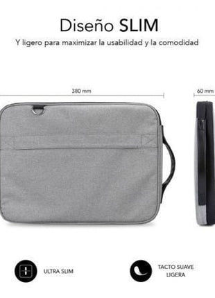 Maletín Subblim Advance Laptop Sleeve para Portátiles hasta 14'/ Gris - Tiensol