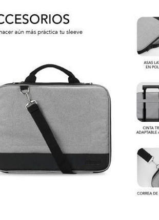 Maletín Subblim Advance Laptop Sleeve para Portátiles hasta 15.6'/ Gris - Tiensol