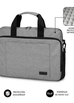 Maletín Subblim Air Padding Laptop Bag para Portátiles hasta 15.6'/ Cinta para Trolley/ Gris - Tiensol