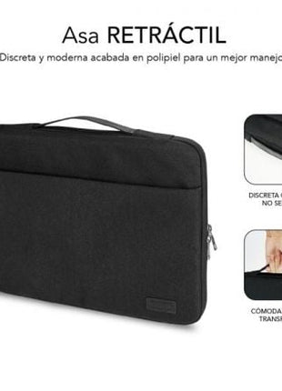 Maletín Subblim Elegant Laptop Sleeve para Portátiles hasta 15.6'/ Negro - Tiensol