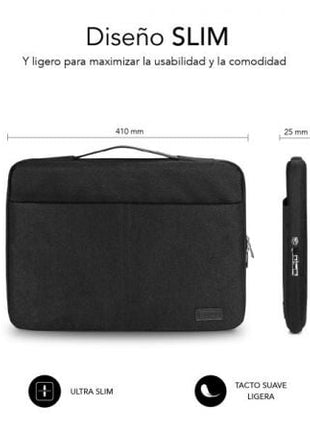 Maletín Subblim Elegant Laptop Sleeve para Portátiles hasta 15.6'/ Negro - Tiensol