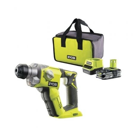 Martillo Percutor Sin Cable Ryobi ONE+ R18SDS - 125S/ 1 Batería 18V 2.5 Ah/ Cargador 2.0 A/ Bolsa de Transporte - Tiensol