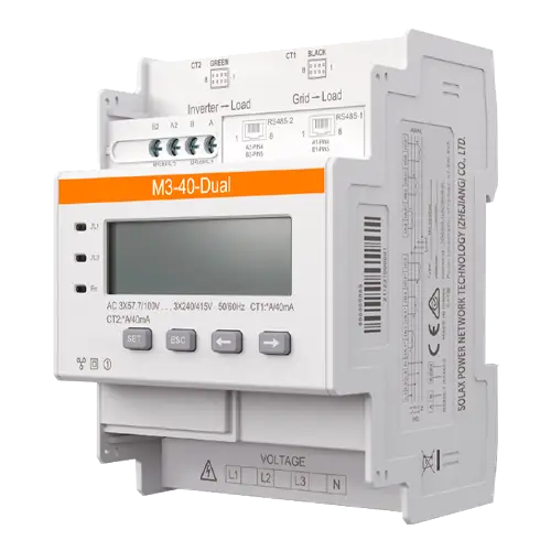 Medidor Energía Trifásico Dual Solax Smart Meter M3-40 Dual - Accesorios de Inversores