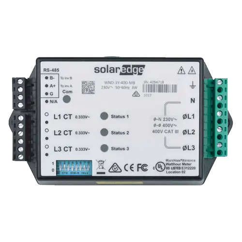Medidor SolarEdge Modbus SE-WND-3Y400-MB-K2 para Autoconsumo - Accesorios de Inversores