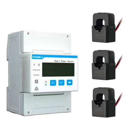 Medidor Trifásico Hoymiles DTSU666 con 3 CTs 250A RS485 - Accesorios de Inversores