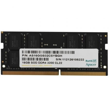 Memoria RAM Apacer ES.16G21.GSH 16GB/ DDR4/ 3200MHz/ 1.2V/ CL22/ SODIMM - Tiensol