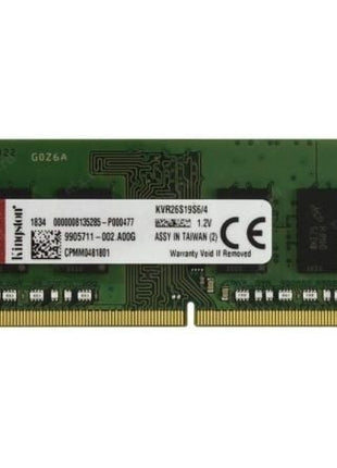 Memoria RAM Kingston ValueRAM 4GB/ DDR4/ 2666MHz/ 1.2V/ CL19/ SODIMM - Tiensol