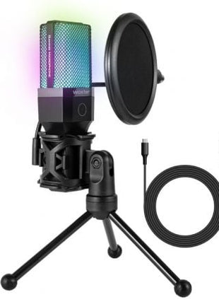 Micrófono Woxter Mic Studio 65 RGB/ USB 2.0 - Tiensol