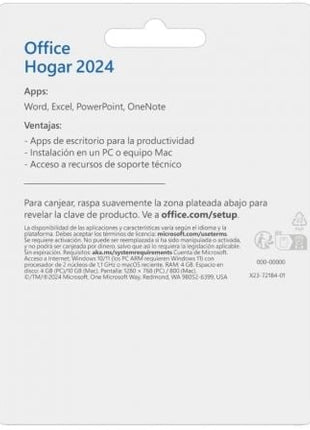 Microsoft Office Hogar 2024/ 1 Usuario/ Licencia Perpetua - Tiensol