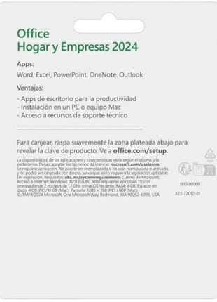 Microsoft Office Hogar y Empresas 2024/ 1 Usuario/ Licencia Perpetua - Tiensol