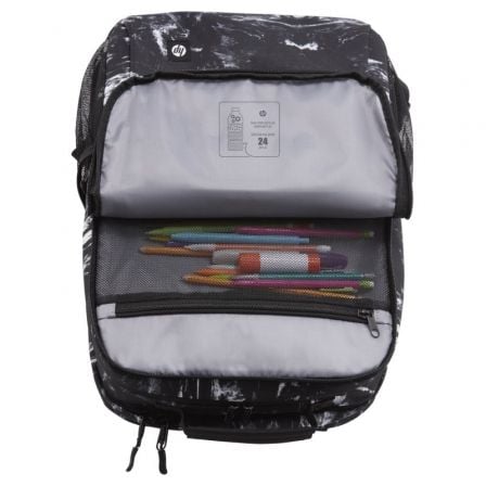 Mochila HP Campus XL 7J592AA para Portátiles hasta 16'/ Negra y Blanca - Tiensol