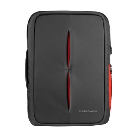 Mochila Mars Gaming MB2 para Portátil hasta 17'/ Puerto USB/ Antirrobo/ Impermeable - Tiensol