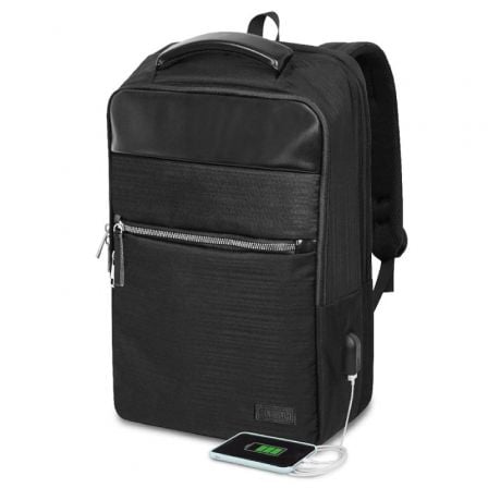 Mochila Subblim Business V2 AP Backpack para Portátiles hasta 15.6'/ Puerto USB/ Negra - Tiensol