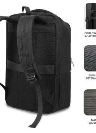 Mochila Subblim Business V2 AP Backpack para Portátiles hasta 15.6'/ Puerto USB/ Negra - Tiensol