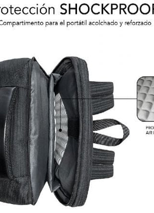 Mochila Subblim Business V2 AP Backpack para Portátiles hasta 15.6'/ Puerto USB/ Negra - Tiensol