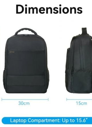 Mochila Vention KRQB0 para Portátiles hasta 15.6'/ 20L/ Impermeable/ Negra - Tiensol