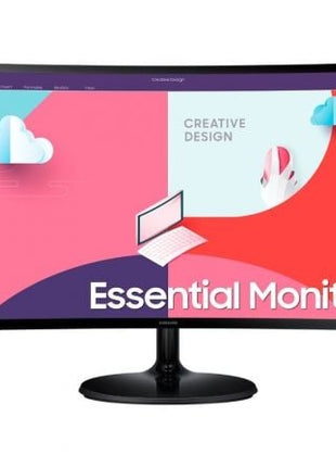 Monitor Curvo Samsung Essential Monitor S3 S24C364EAU/ 24'/ Full HD/ Negro - Tiensol