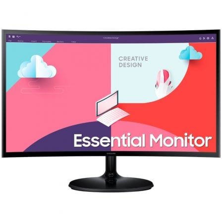 Monitor Curvo Samsung Essential Monitor S3 S24C364EAU/ 24'/ Full HD/ Negro - Tiensol