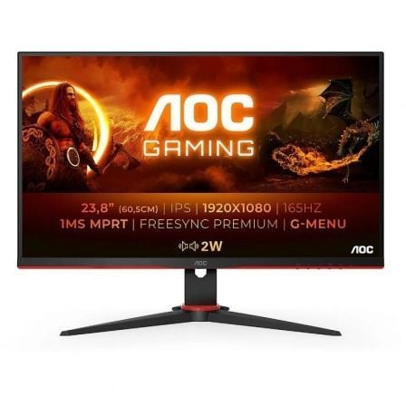 Monitor Gaming AOC 24G2SPAE/BK 23.8'/ Full HD/ 1ms/ 165Hz/ IPS/ Multimedia/ Negro - Tiensol