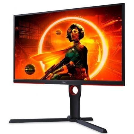 Monitor Gaming AOC 25G3ZM/BK 24.5'/ Full HD/ 0.5ms/ 240Hz/ VA/ Regulable en altura/ Negro y Rojo - Tiensol