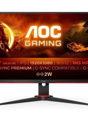 Monitor Gaming AOC 27G2SPAE/BK 27'/ Full HD/ 1ms/ 165Hz/ IPS/ Multimedia/ Negro y Rojo - Tiensol