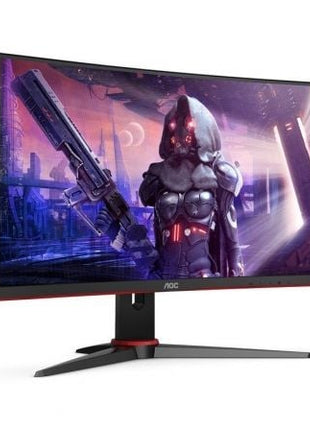 Monitor Gaming Curvo AOC C24G2AE 23.6'/ Full HD/ 1ms/ 165Hz/ VA/ Multimedia/ Negro - Tiensol