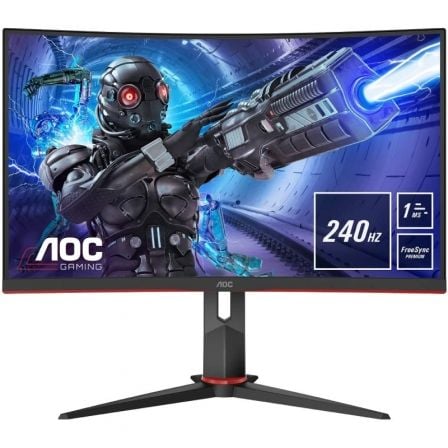 Monitor Gaming Curvo AOC C32G2ZE 31.5'/ Full HD/ 1ms/ 240Hz/ VA/ Negro - Tiensol