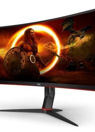 Monitor Gaming Ultrapanorámico Curvo AOC CU34G2X/BK 34'/ WQHD/ 1ms/ 144Hz/ VA/ Negro y Rojo - Tiensol